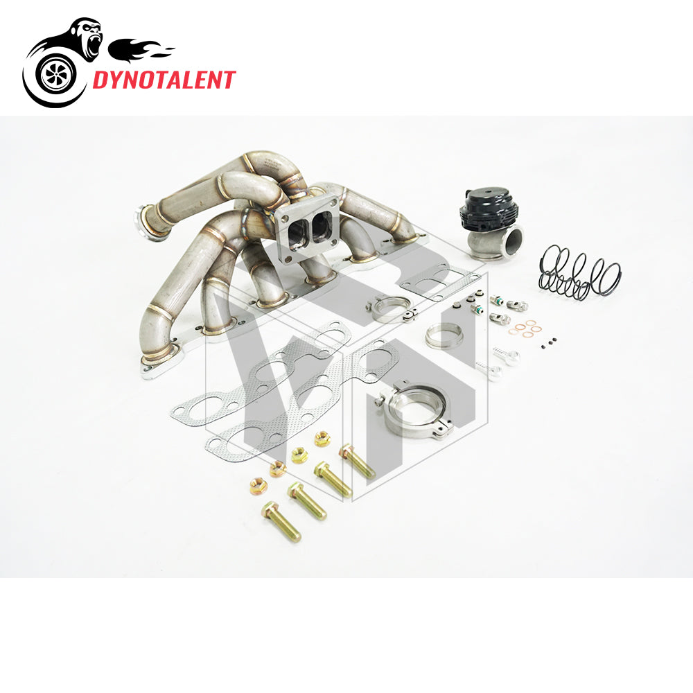 Dynotalent T4 Twin Scroll Turbo Manifold With 44mm Wastegate For Nissan Skyline GTR R33 R32 R34 RB26 RB26DET