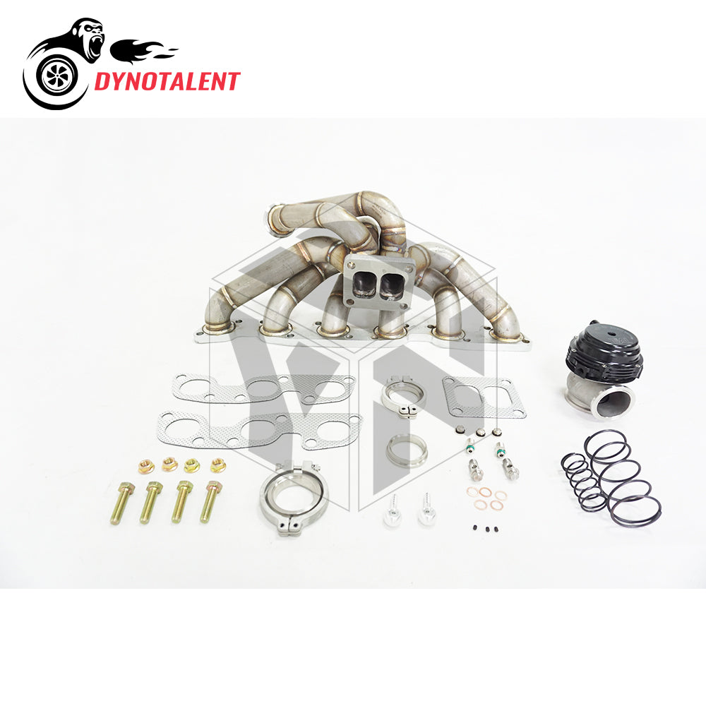 Dynotalent T4 Twin Scroll Turbo Manifold With 44mm Wastegate For Nissan Skyline GTR R33 R32 R34 RB26 RB26DET