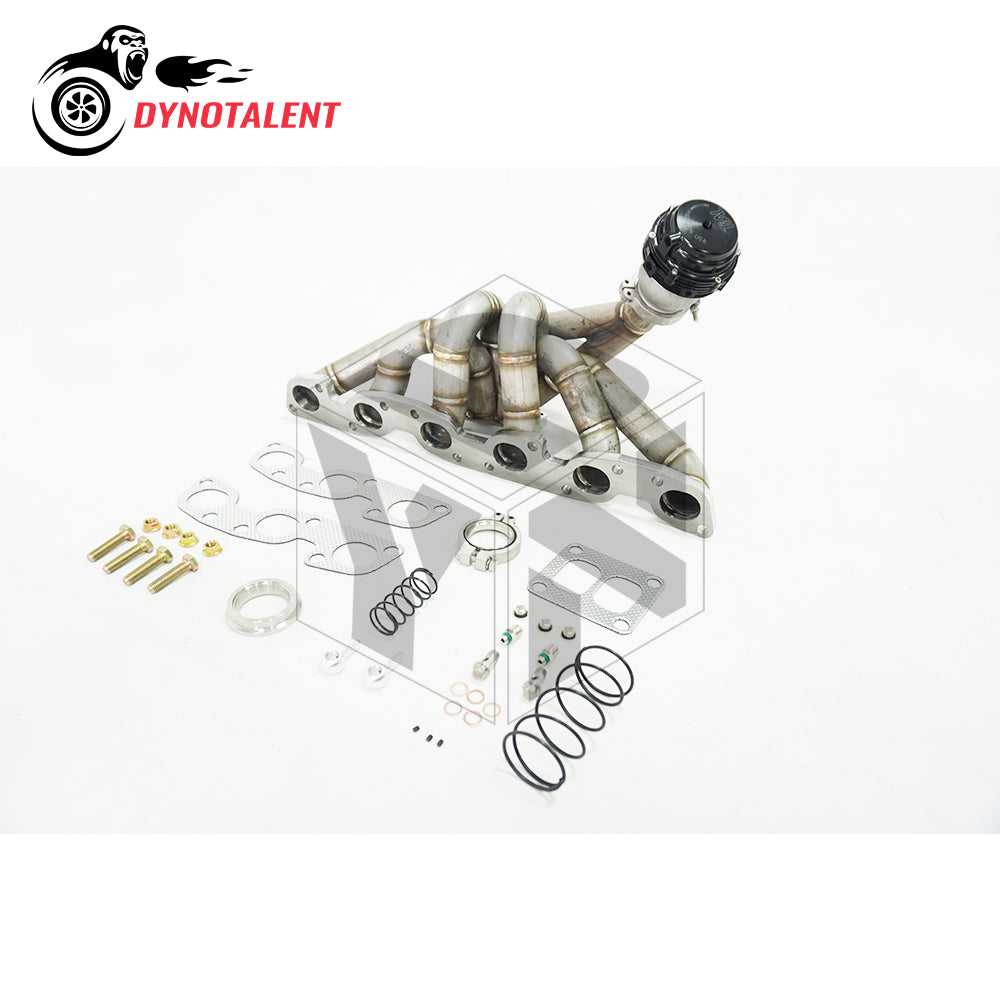 Dynotalent T4 Twin Scroll Turbo Manifold With 44mm Wastegate For Nissan Skyline GTR R33 R32 R34 RB26 RB26DET