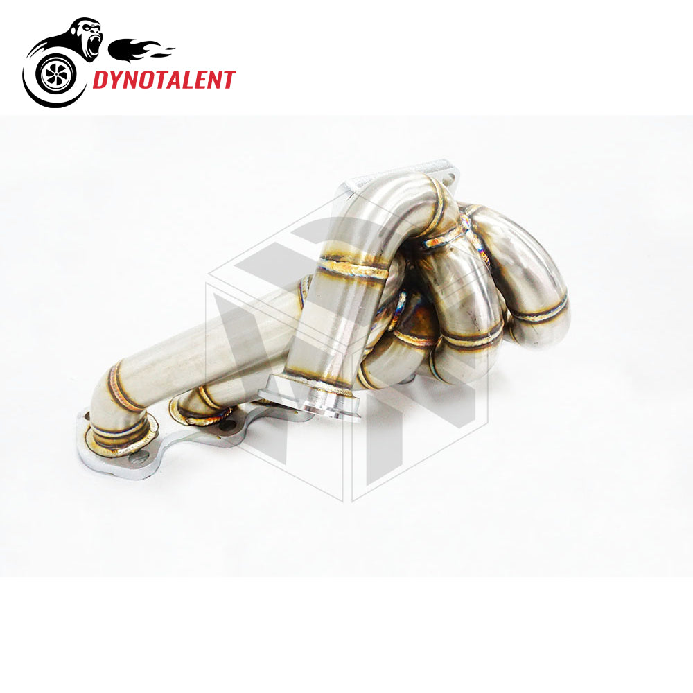 Dynotalent 42mm OD 3mm Thick Steam Pipe Stainless Steel Equal Length T4 Turbo Manifold Supra 2JZGTE 2JZ-GTE 2JZ GTE