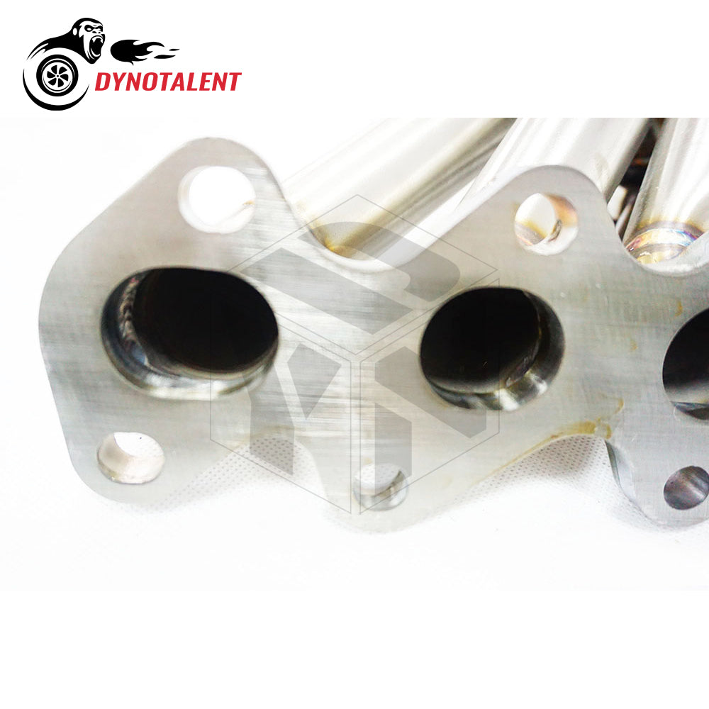 Dynotalent 42mm OD 3mm Thick Steam Pipe Stainless Steel Equal Length T4 Turbo Manifold Supra 2JZGTE 2JZ-GTE 2JZ GTE