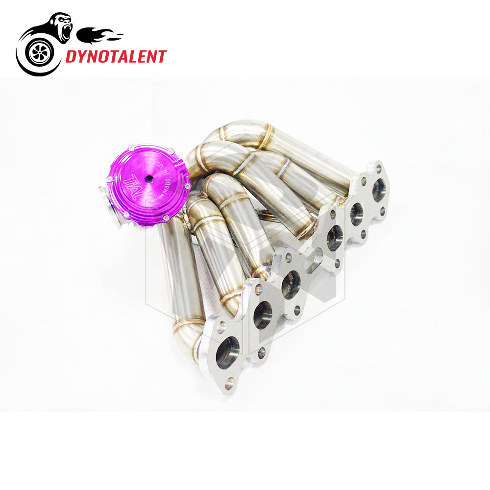Dynotalent 42mm OD 3mm Thick Steam Pipe SS304 Equal Length T4 Turbo Manifold With 44mm Wastegate Supra 2JZGTE 2JZ-GTE 2JZ GTE