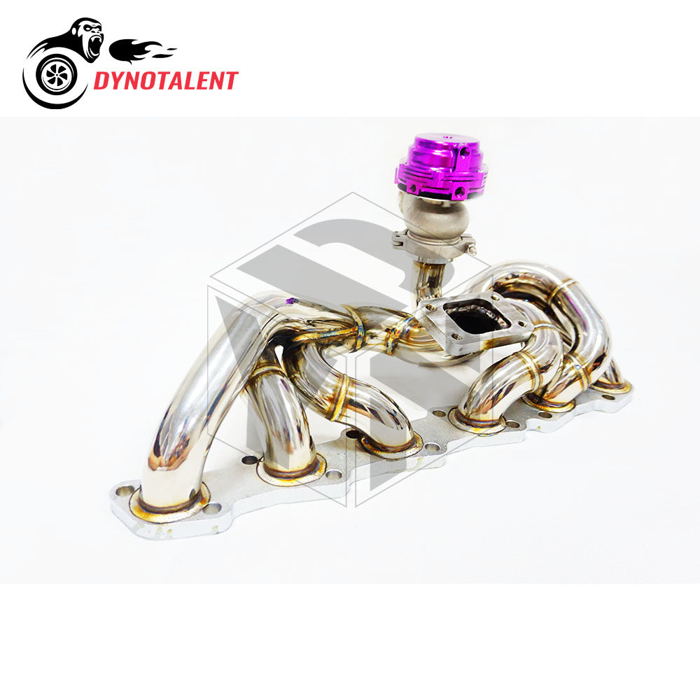 Dynotalent 42mm SS304 44mm V band Wastegate T3 Exhaust Low Mount Turbo  Manifold For RB20 RB25 Skyline R32 R33 R34 RB20DET