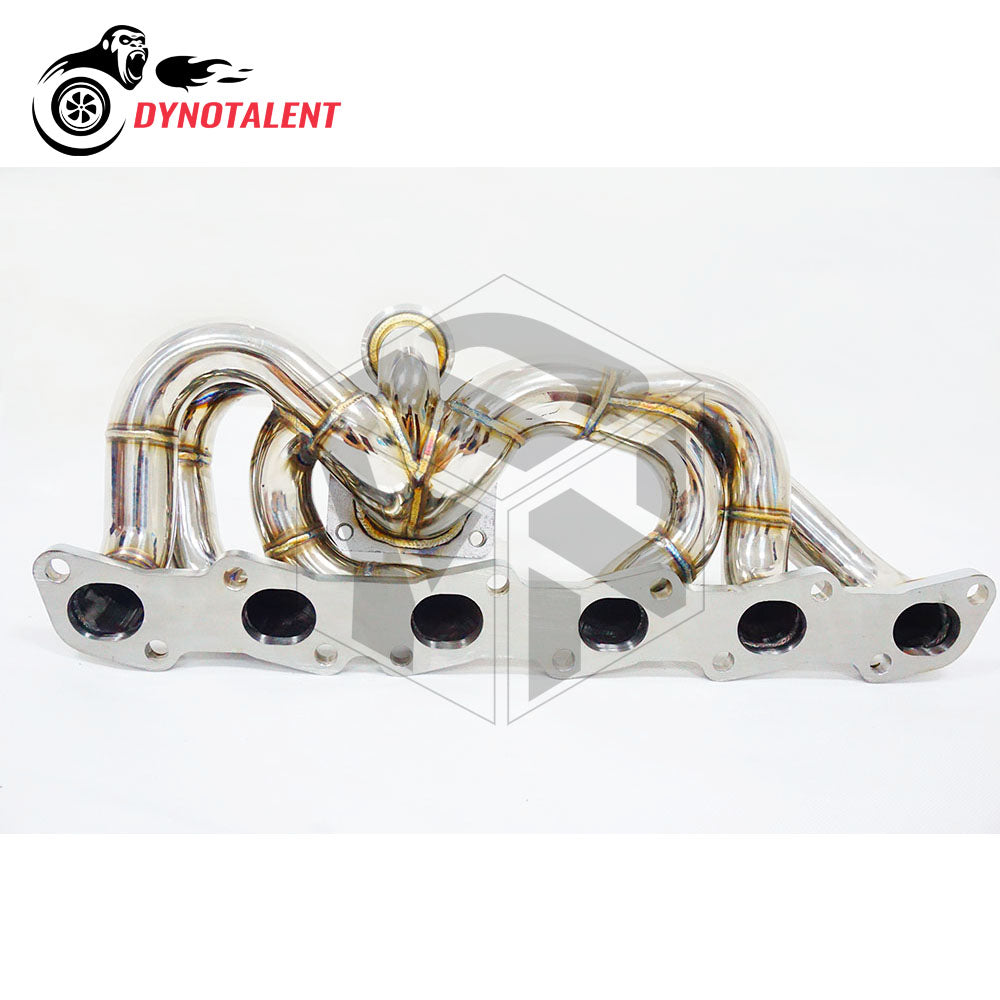 Dynotalent 44mm V band 42mm STAINLESS STEEL T3 Exhaust Low Mount MANIFOLD Turbo Header For RB20 RB25 Skyline R32 R33 R34 RB20DET