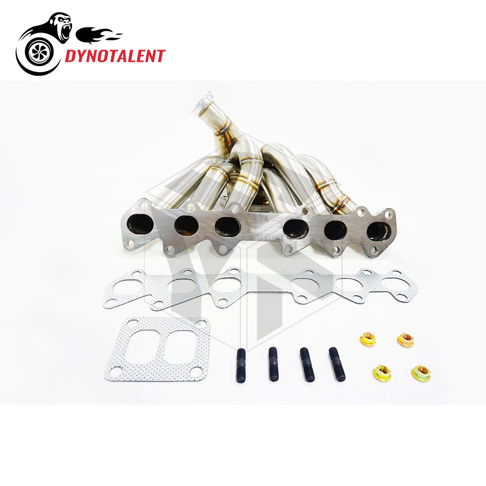 Dynotalent 3.0mm Full SS304 T3 Twin Scroll Turbo 6-1 Semi Equel length Manifold Fits With 44m Wastegate Supra 2JZ-GTE 2JZ 93-97