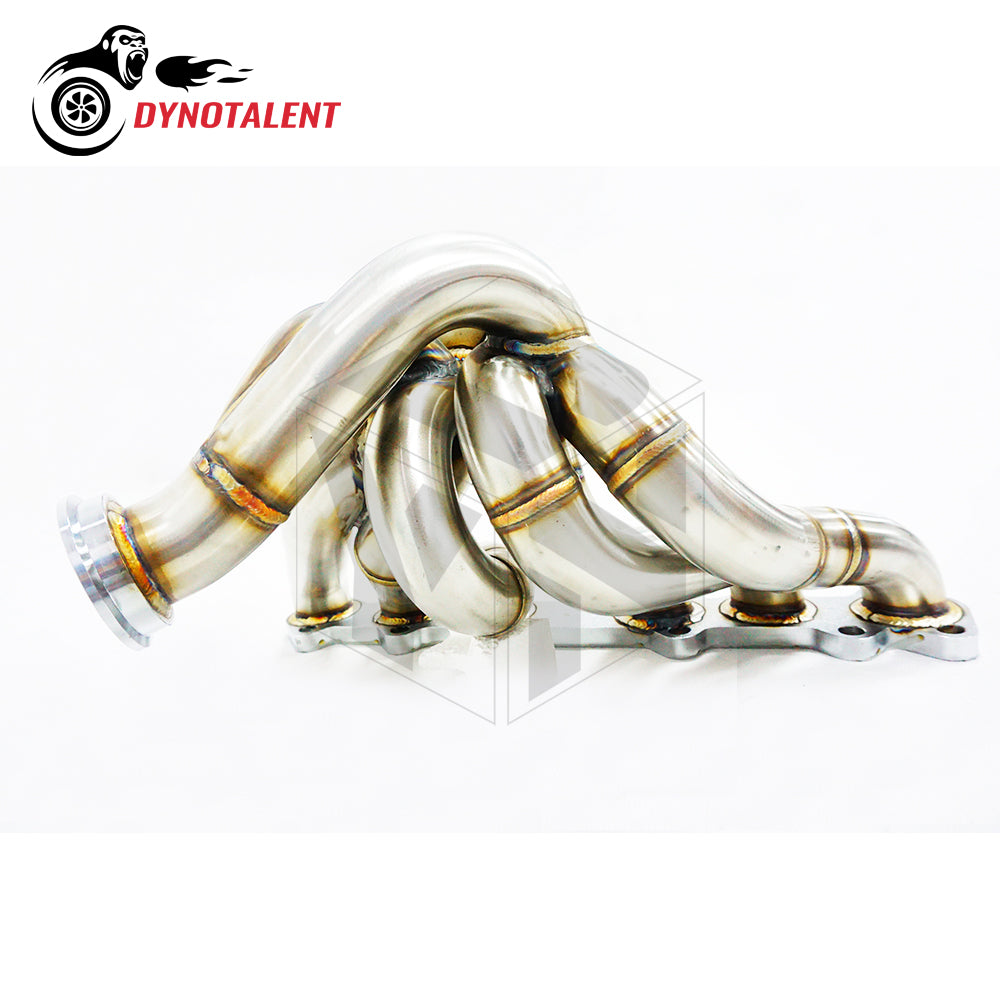 Dynotalent 3.0mm Full SS304 T3 Twin Scroll Turbo 6-1 Semi Equel length Manifold Fits With 44m Wastegate Supra 2JZ-GTE 2JZ 93-97