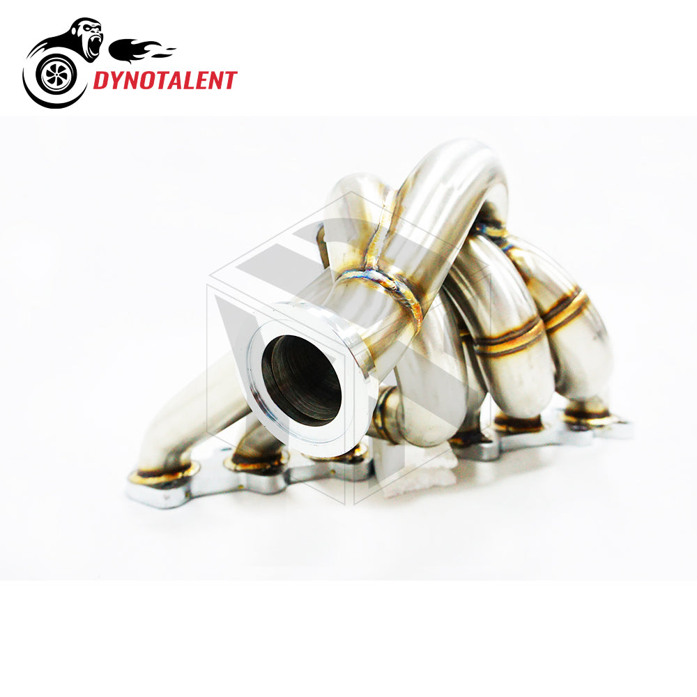 Dynotalent 3.0mm Full SS304 T3 Twin Scroll Turbo 6-1 Semi Equel length Manifold Fits With 44m Wastegate Supra 2JZ-GTE 2JZ 93-97