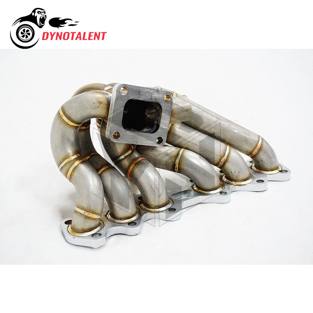 Dynotalent 3mm Thick schedule 40 Stainless Steel Equal Length T4 Turbo Manifold Supra 2JZGTE 2JZ-GTE 2JZ GTE 1993-1998