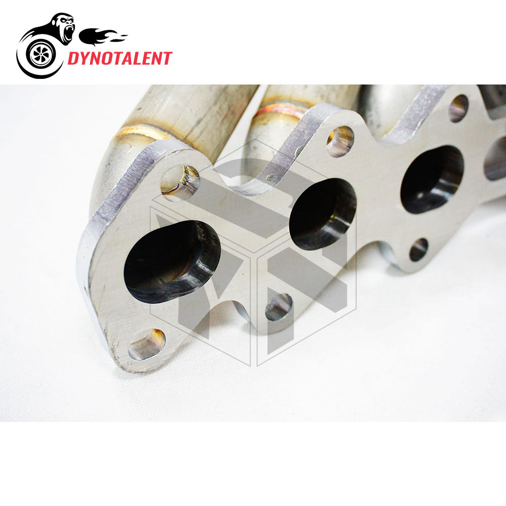 Dynotalent 3mm Thick schedule 40 Stainless Steel Equal Length T4 Turbo Manifold Supra 2JZGTE 2JZ-GTE 2JZ GTE 1993-1998