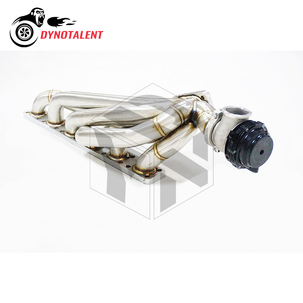 Dynotalent Tube Thick Steam Pipe 3.0mm TOP MOUNT Turbo Manifold +44mm V band Wastegate For E36 T4 M50 M52 S50 S52 1992- 98