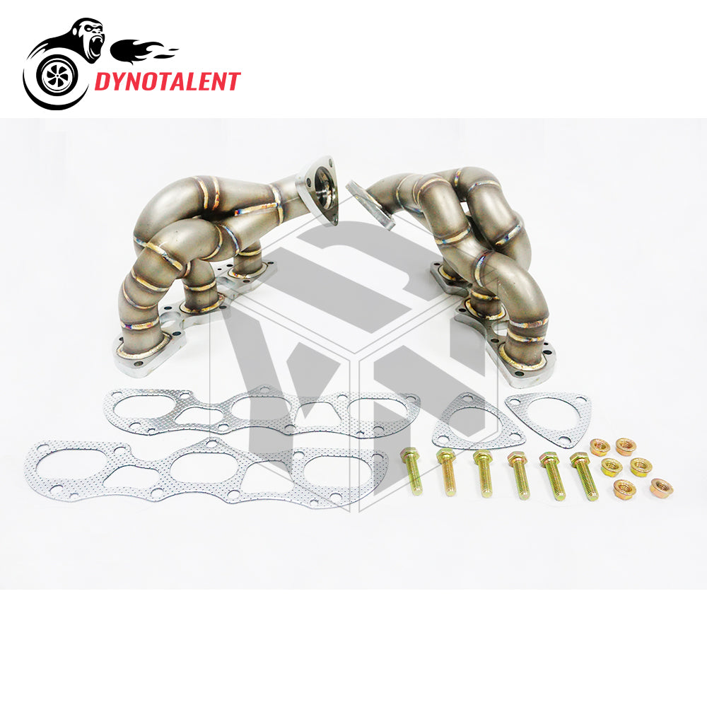 Dynotalent SS304 3.0mm Thick Brushed Long Tube Header Exhaust Manifold Porsche 991.1 3.8L