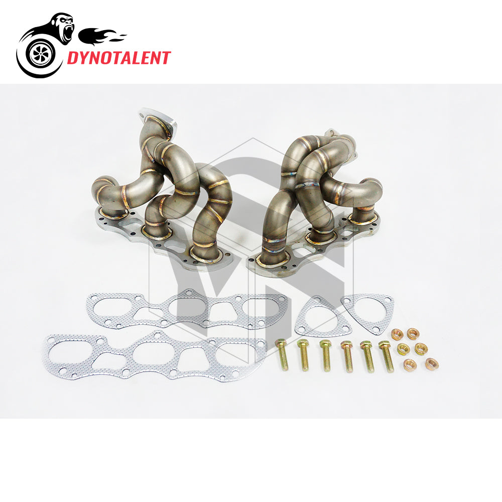 Dynotalent SS304 3.0mm Thick Brushed Long Tube Header Exhaust Manifold Porsche 991.1 3.8L