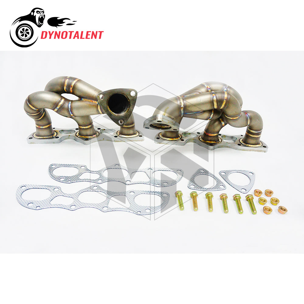 Dynotalent SS304 3.0mm Thick Brushed Long Tube Header Exhaust Manifold Porsche 991.1 3.8L