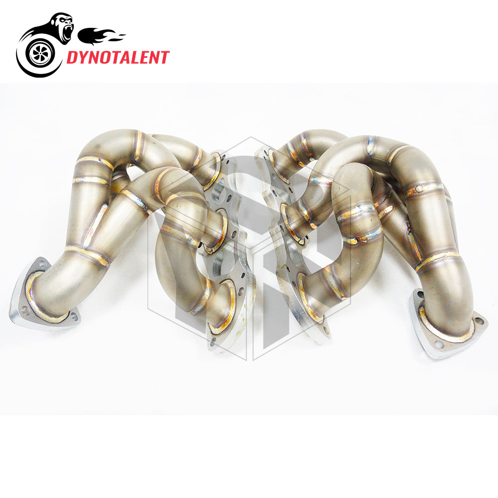 Dynotalent SS304 3.0mm Thick Brushed Long Tube Header Exhaust Manifold Porsche 991.1 3.8L