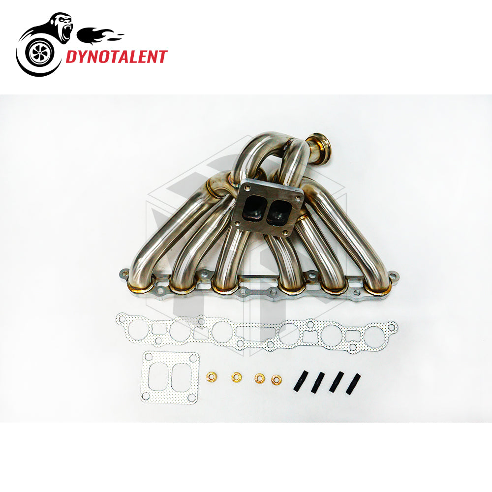 Dynotalent 42mm OD T4 twin scroll equal length Turbo Manifold Lexus GS300 Mk4 2JZGE 1993-1998