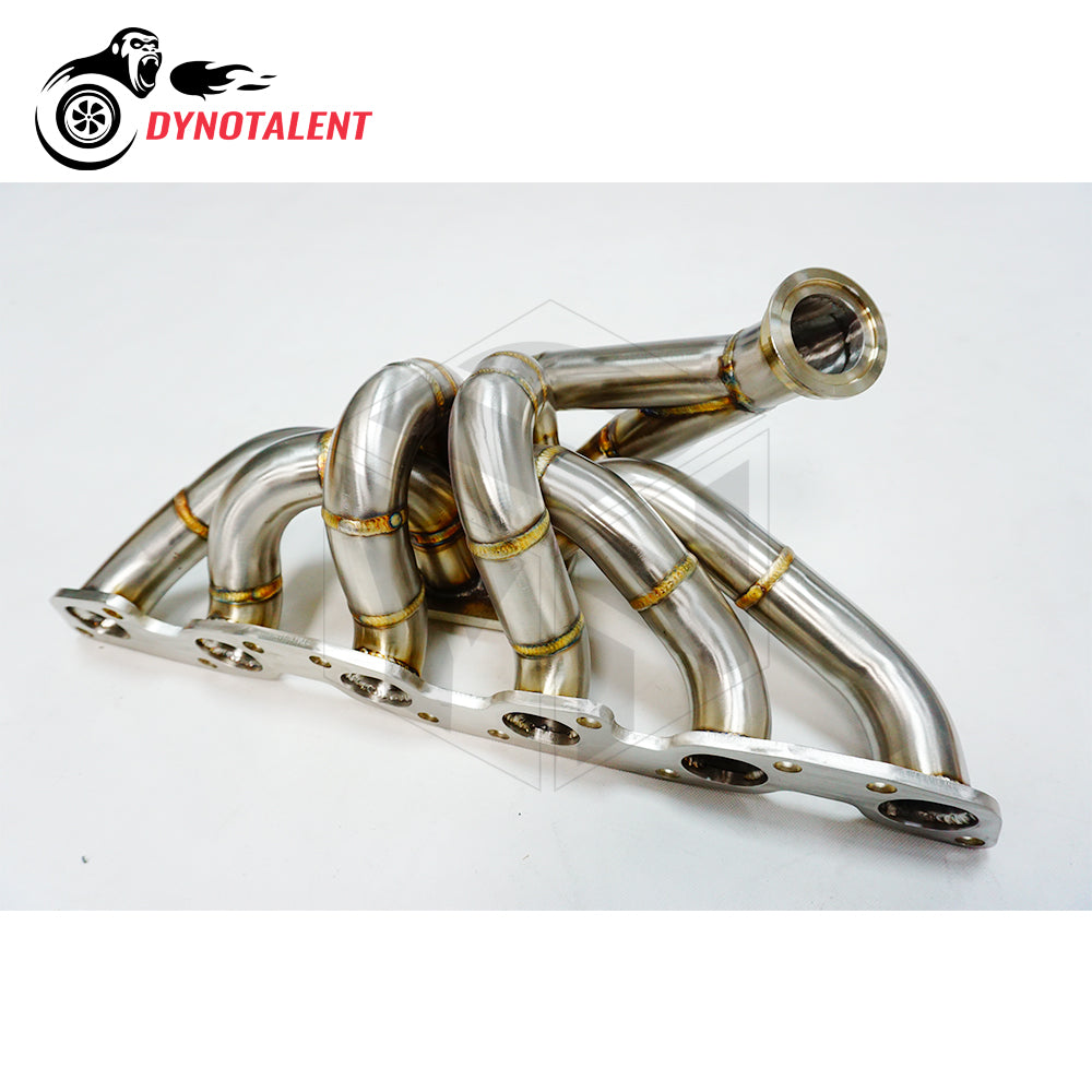 Dynotalent T4 Top Mount Twin Scroll Turbo Manifold 3mm Mild Steel For Nissan Skyline GTR R33 R32 R34 RB26 RB26DET