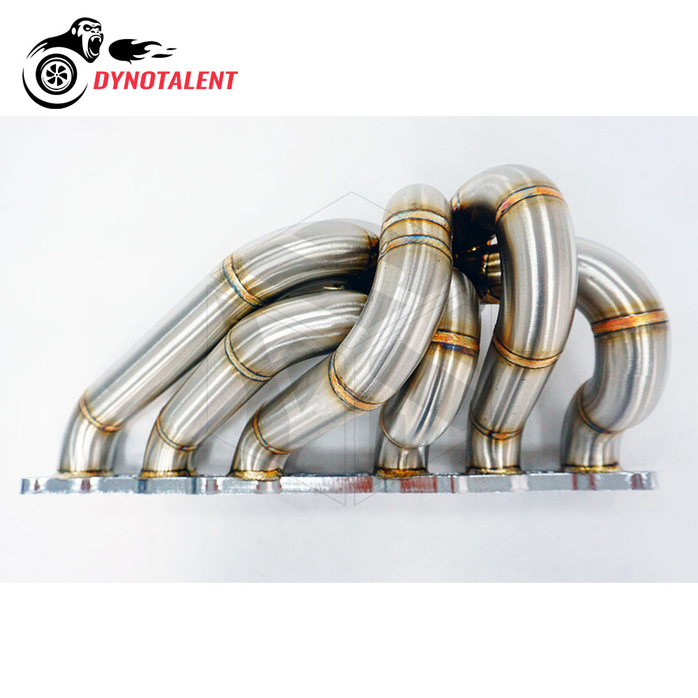 Dynotalent SS304 3mm Steam Pipe Equal Length T4 Turbo Manifold+44mm Wastegate for Supra MK4 2JZGE 2JZ GE