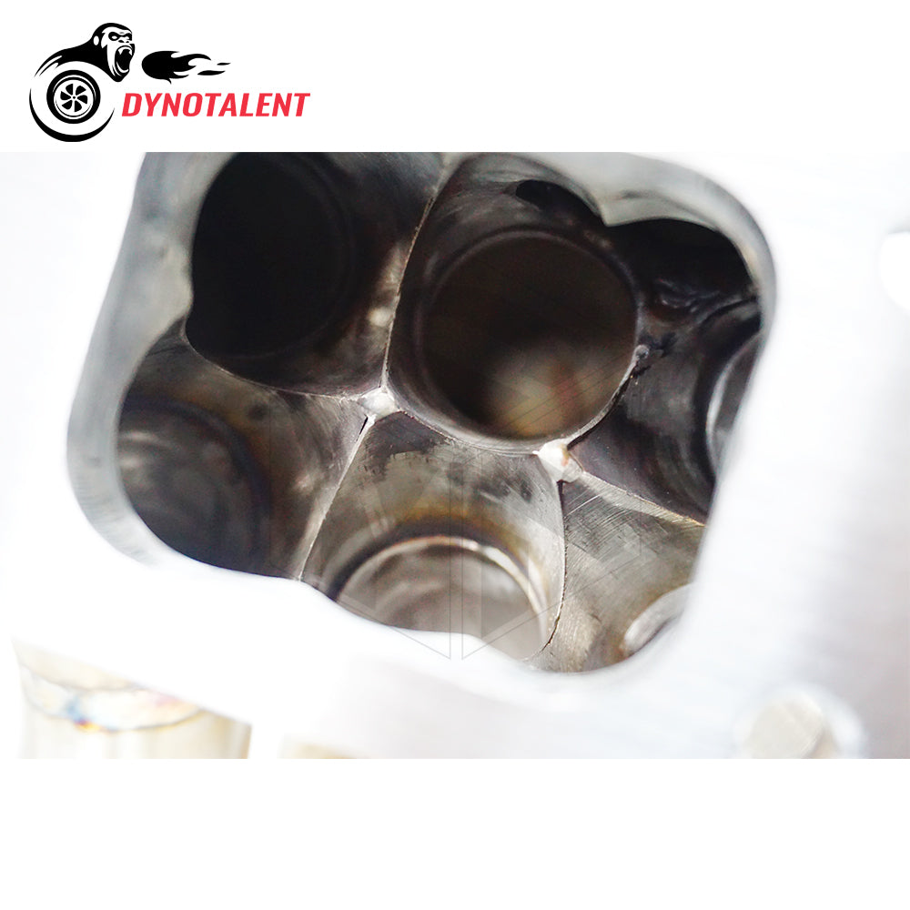 Dynotalent SS304 3.0mm Thick Steam Pipe T3 Flange 42mm OD Turbo Manifold With Wastegate For 1JZGTE VVTI