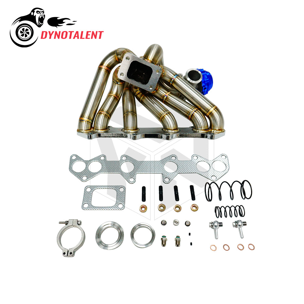 Dynotalent SS304 3.0mm Thick Steam Pipe T3 Flange 42mm OD Turbo Manifold With Wastegate For 1JZGTE VVTI