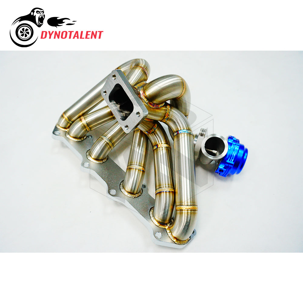 Dynotalent SS304 3.0mm Thick Steam Pipe T3 Flange 42mm OD Turbo Manifold With Wastegate For 1JZGTE VVTI