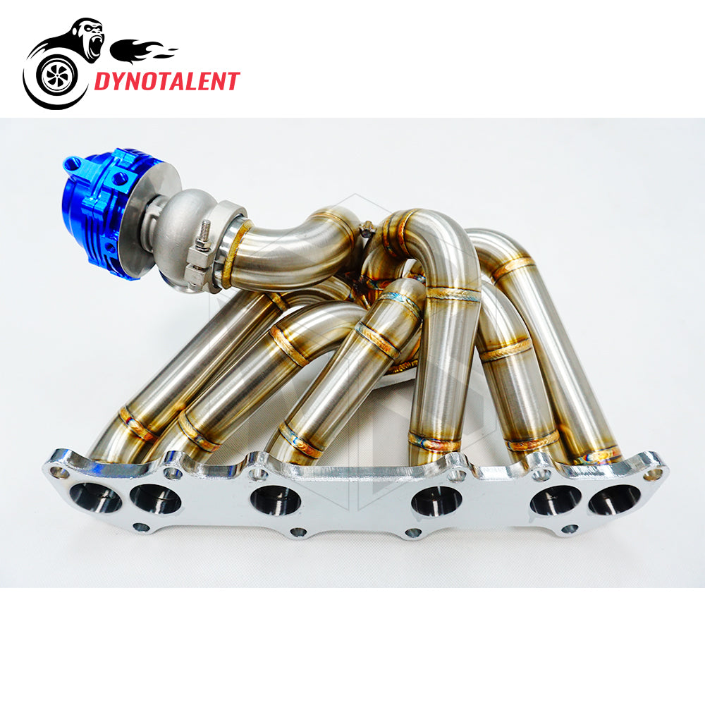 Dynotalent SS304 3.0mm Thick Steam Pipe T3 Flange 42mm OD Turbo Manifold With Wastegate For 1JZGTE VVTI