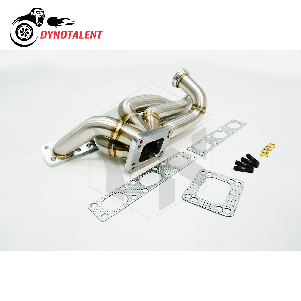 Dynotalent OD 42mm Brushed 3.0mm thick T3/T4 Turbo Manifold For BMW E30 E34 24V M50/M52/S50/S52
