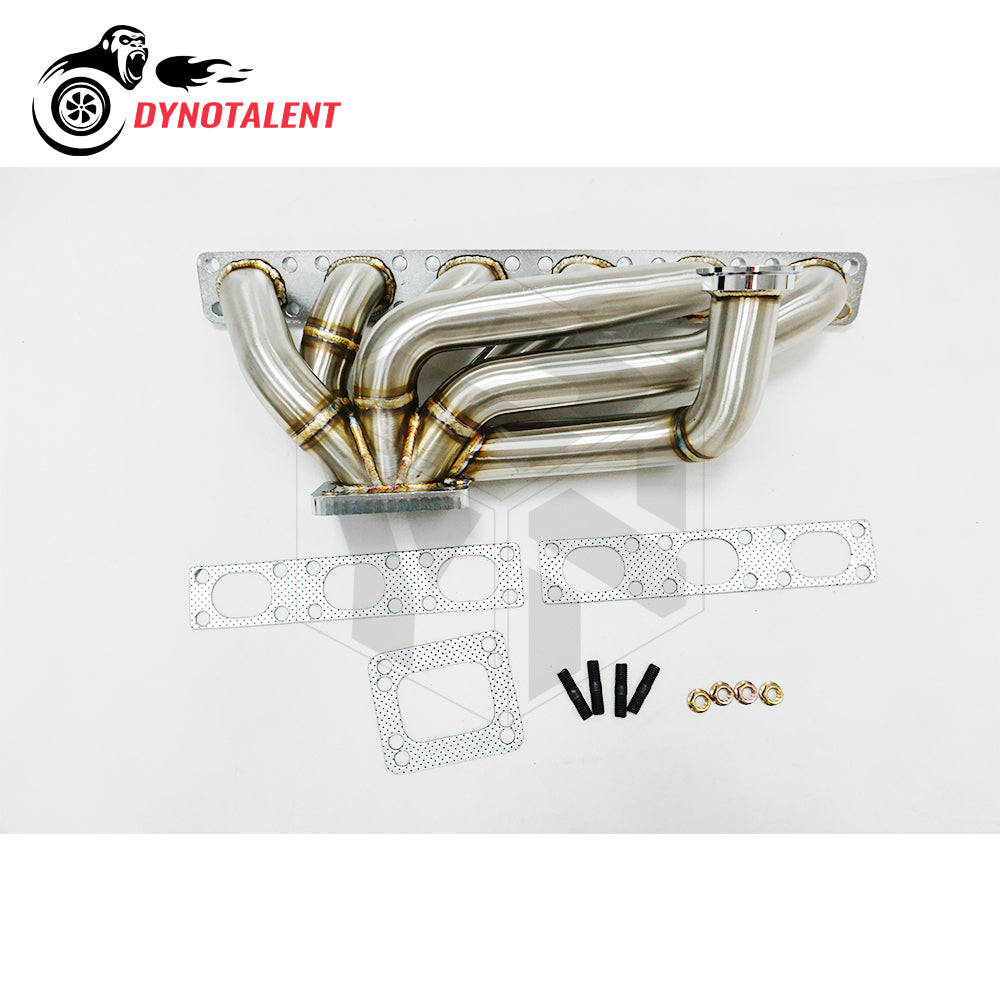 Dynotalent OD 42mm Brushed 3.0mm thick T3/T4 Turbo Manifold For BMW E30 E34 24V M50/M52/S50/S52