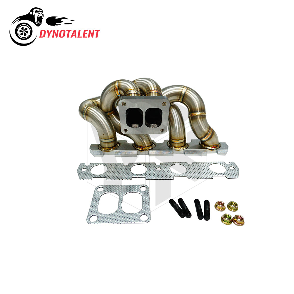 Dynotalent 42mm OD 3mm Stainless Steel 3mm T4 Twin Turbo Manifold for  AUDI A3 S3 A5 Q5 A6 TT/TTS GOLF MK5/6 JETTA EA888 Gen2 EA113 1.8T 20V VAG engines