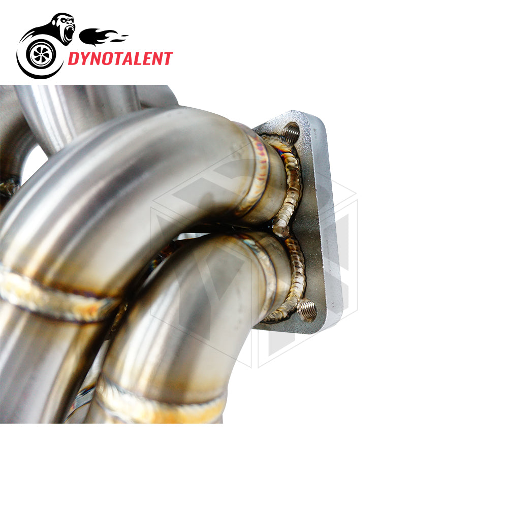 Dynotalent 42mm OD 3mm Stainless Steel 3mm T4 Twin Turbo Manifold for  AUDI A3 S3 A5 Q5 A6 TT/TTS GOLF MK5/6 JETTA EA888 Gen2 EA113 1.8T 20V VAG engines