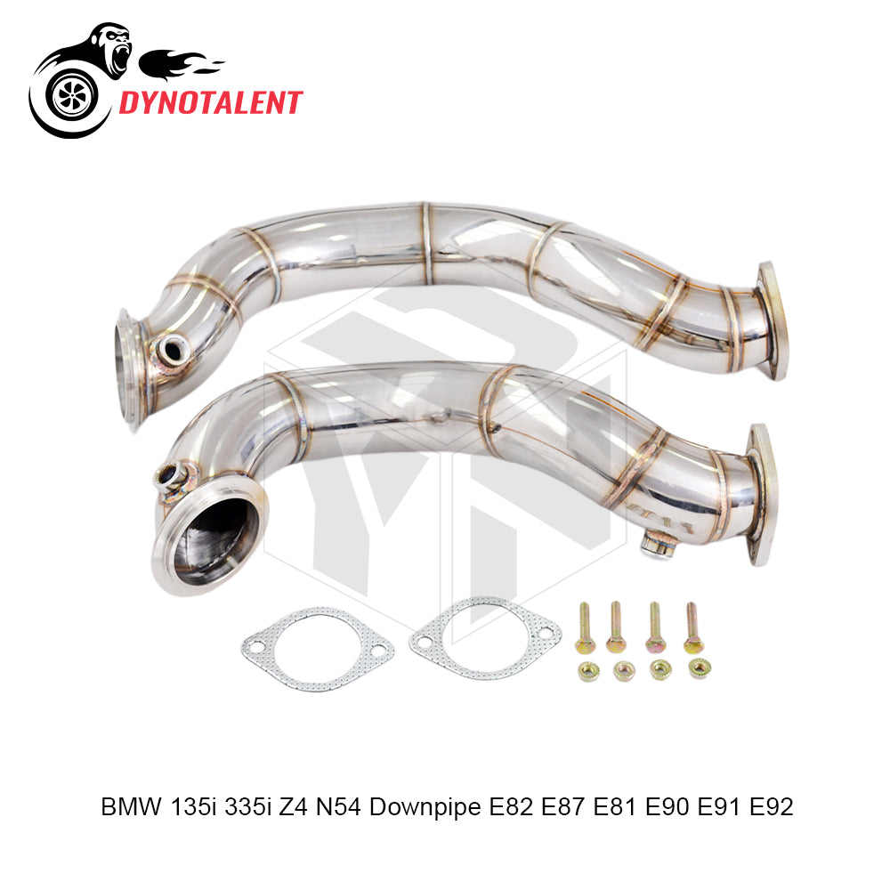 Dynotalent 3.0'' SS304 High Flow Performance Catless Downpipe For BMW N54 E82 E87 E81 E90 E91 92 135I 335I Z4