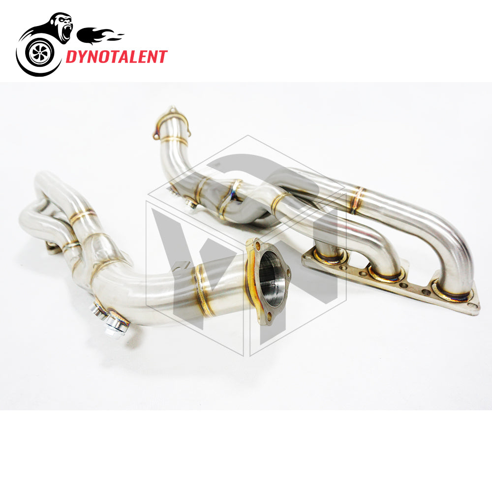 Dynotalent SS304 Long Tube Exhaust Header With Insulation tape For B8 3.0T S4 and S5 A7 A8 Q5 SQ5 3.0 TFSI V6