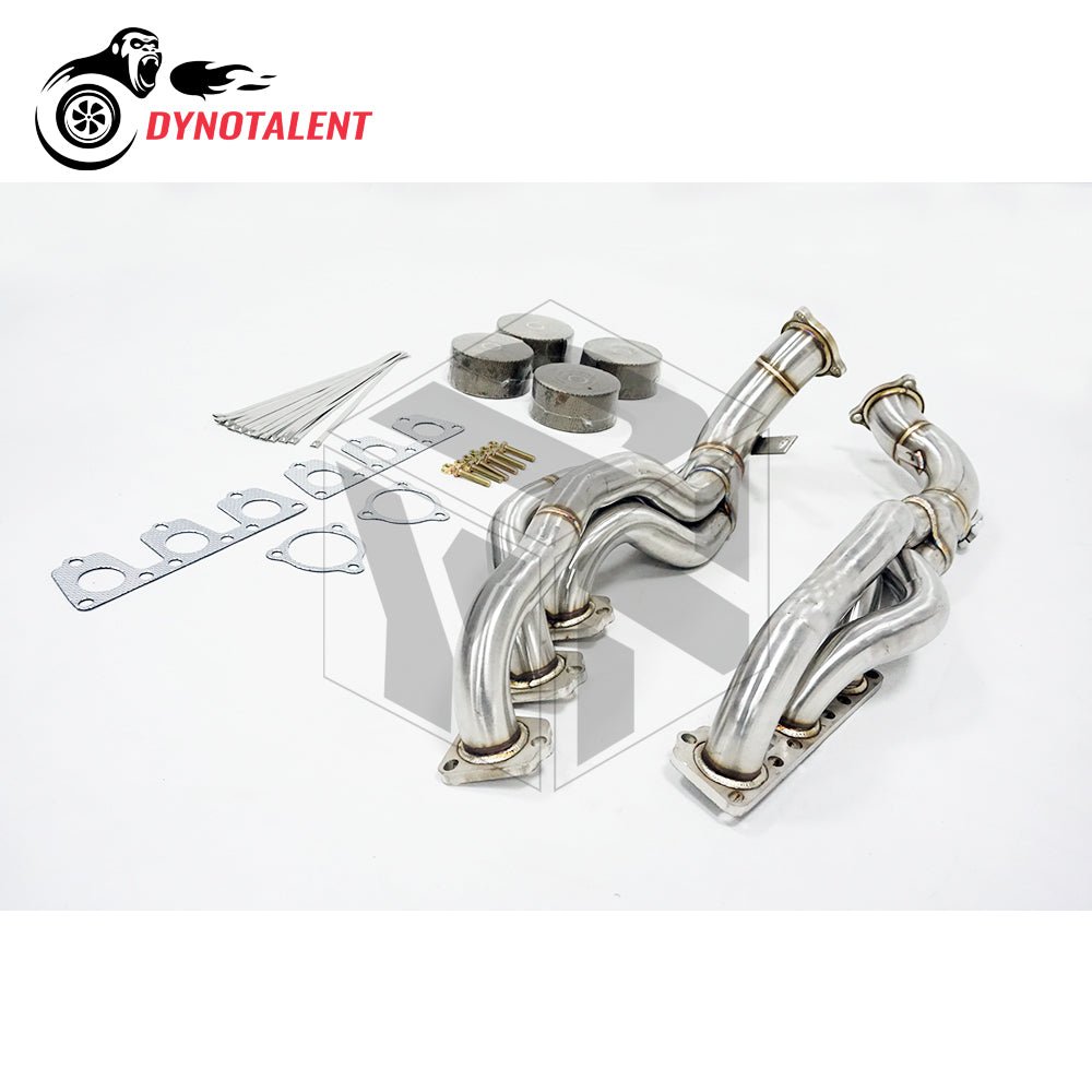 Dynotalent SS304 Long Tube Exhaust Header With Insulation tape For B8 3.0T S4 and S5 A7 A8 Q5 SQ5 3.0 TFSI V6