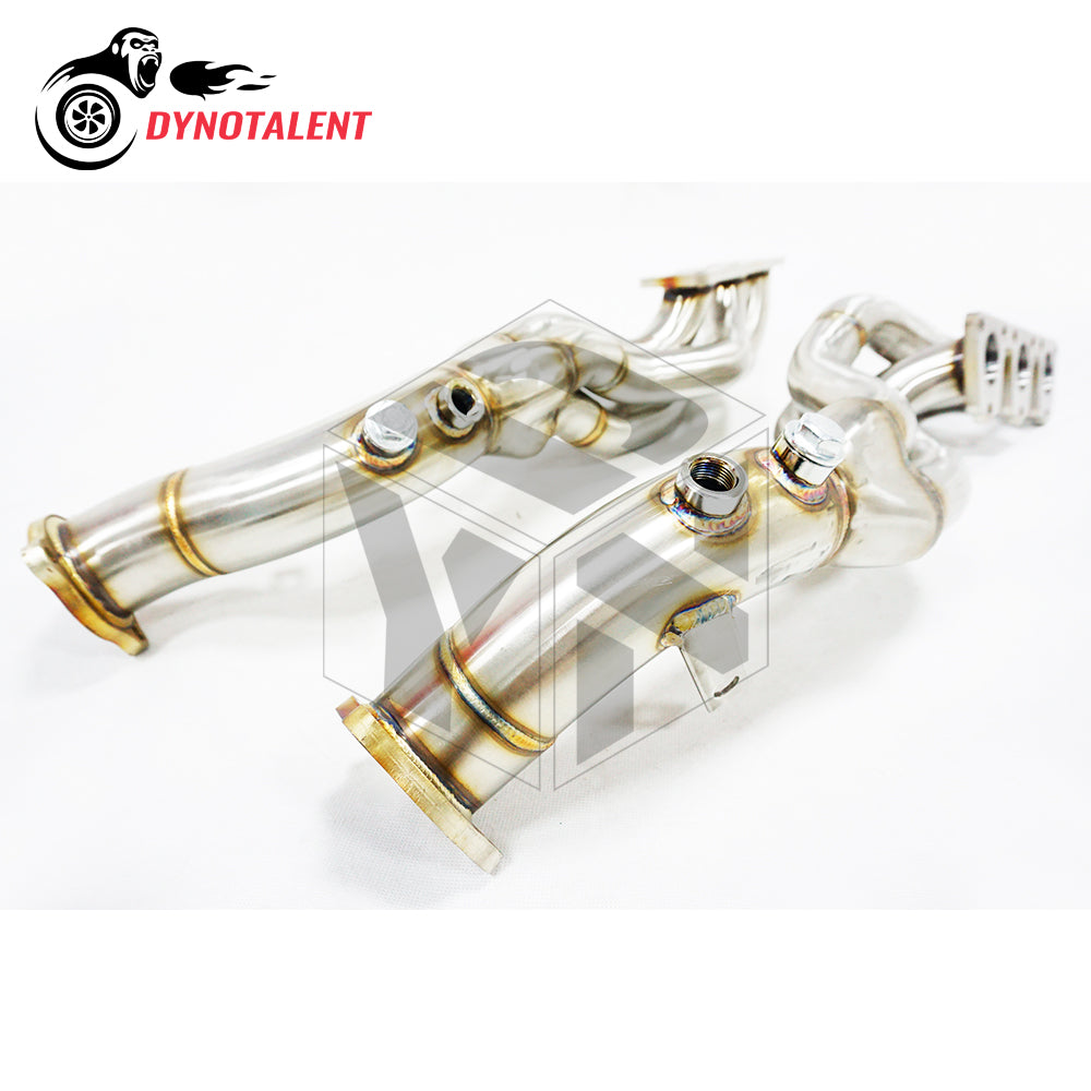 Dynotalent SS304 Long Tube Exhaust Header With Insulation tape For B8 3.0T S4 and S5 A7 A8 Q5 SQ5 3.0 TFSI V6