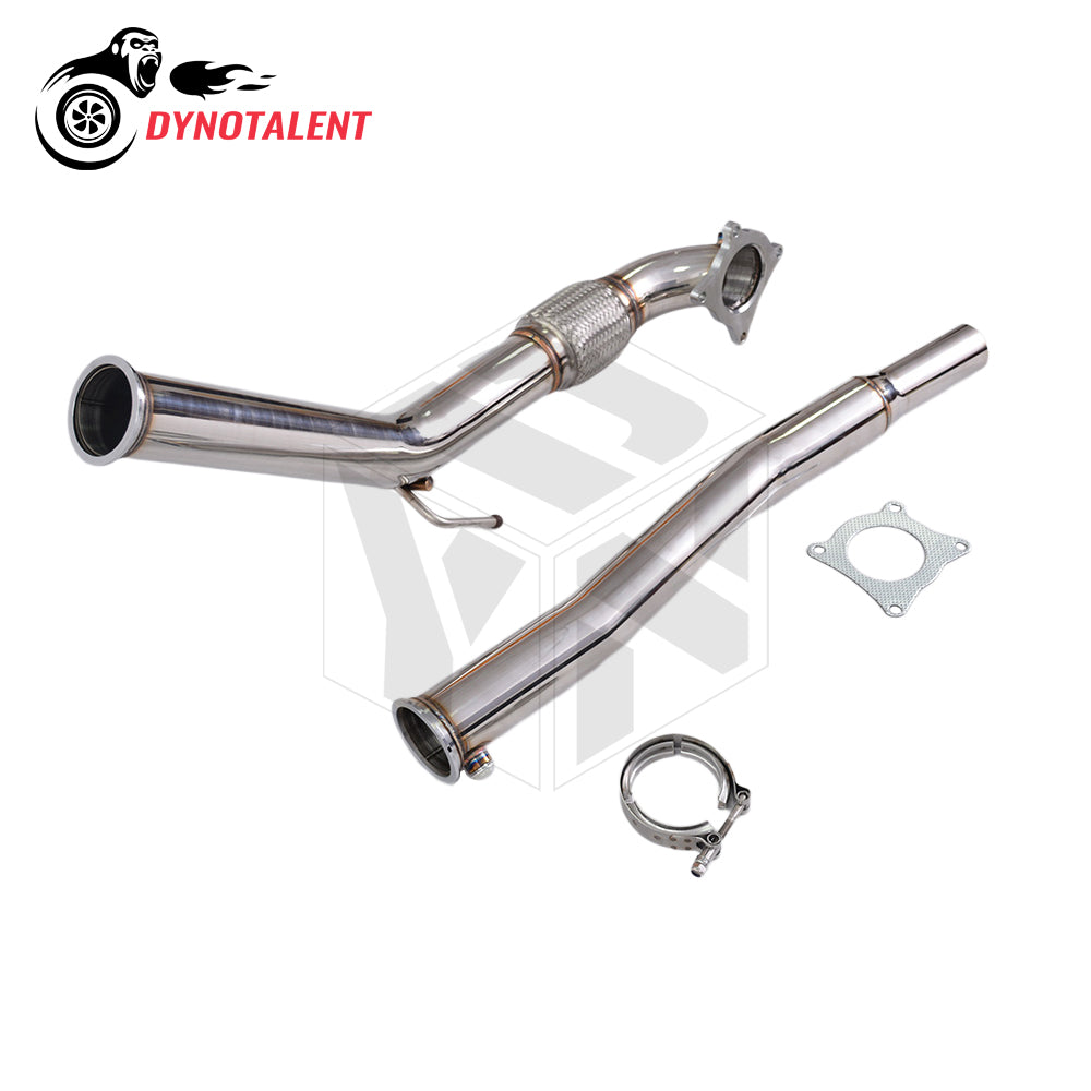 Dynotalent Stainless Steel 304 High Flow 3'' Turbo Catless Exhaust Downpipe VW GOLF mk5 MK6 AUDI A3 2006-2011