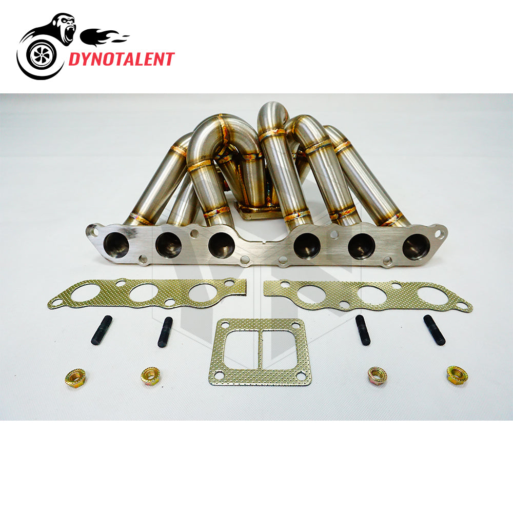 Dynotalent 3.0mm steam pipe T4 Twin equal length Turbo Manifold for Toyota Supra Mk4 Lexus GS300 2JZ-GE