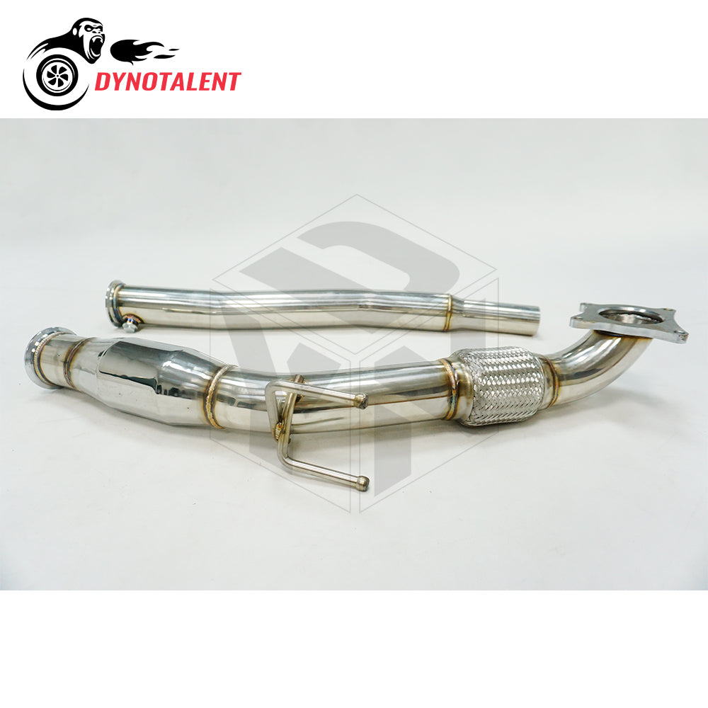 Dynotalent 200 cell Sport cat Catted Downpipe SS304 3'' Exhaust Turbo Downpipe For MK5 MK6 A3 2.0T