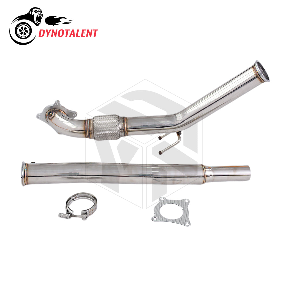 Dynotalent Stainless Steel 304 High Flow 3'' Turbo Catless Exhaust Downpipe VW GOLF mk5 MK6 AUDI A3 2006-2011