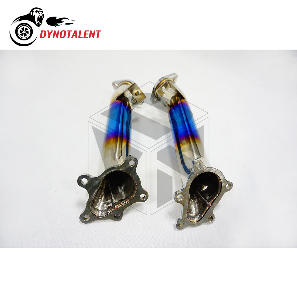 Dynotalent SS304 Race Titanize Catless Downpipe For GTR R35 GT-R 2009-2016 Decat