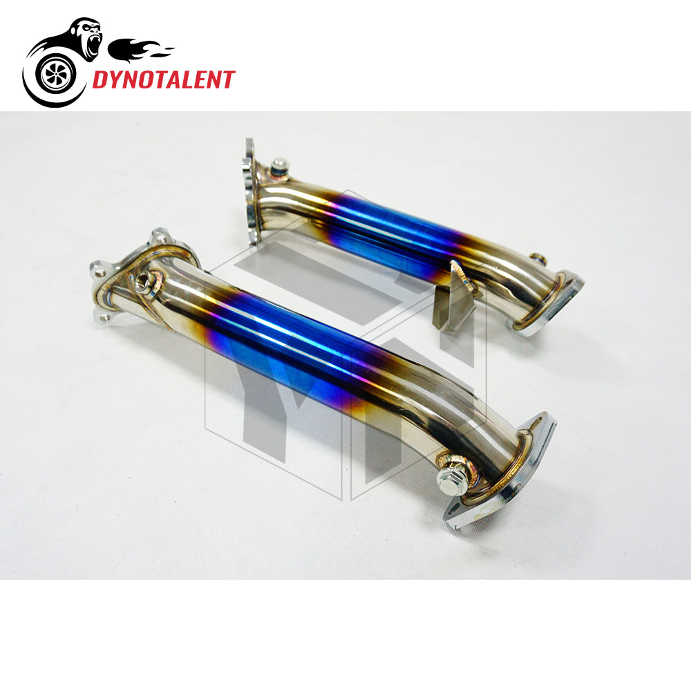 Dynotalent SS304 Race Titanize Catless Downpipe For GTR R35 GT-R 2009-2016 Decat