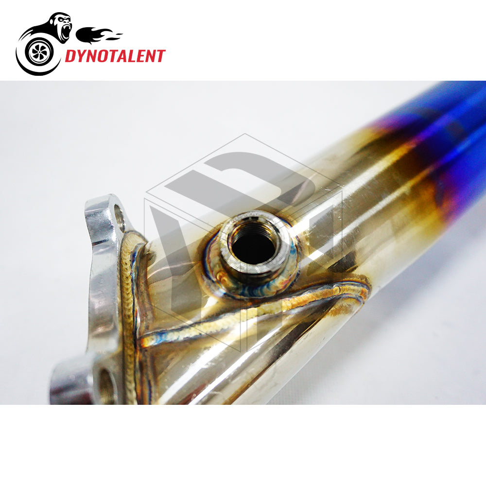 Dynotalent SS304 Race Titanize Catless Downpipe For GTR R35 GT-R 2009-2016 Decat