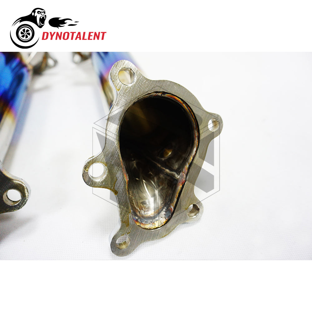 Dynotalent SS304 Race Titanize Catless Downpipe For GTR R35 GT-R 2009-2016 Decat