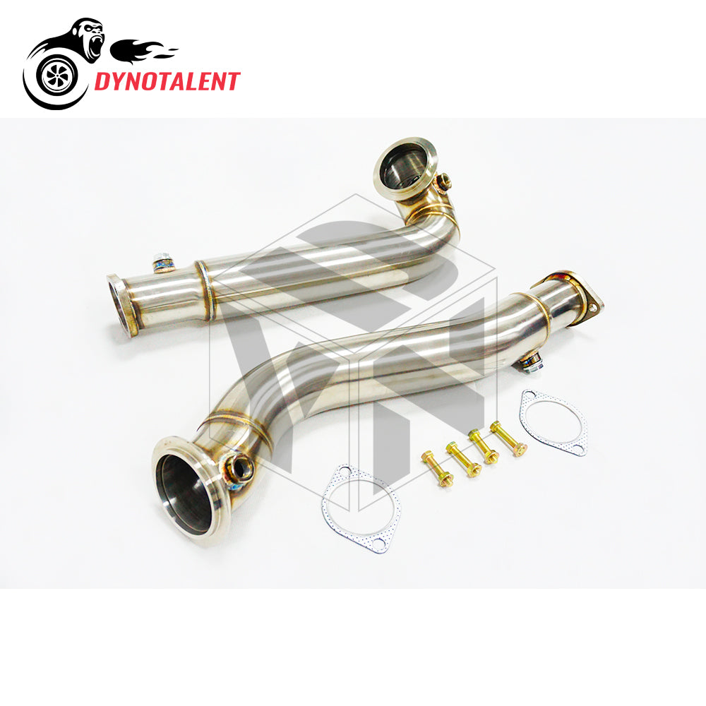 Dynotalent SS304 3.0'' Exhaust Downpipe For N54 engine E60 535I XDrive 535XI 2008-2010