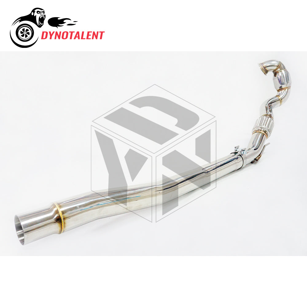 Dynotalent 3'' Turbo Stainless Downpipe with 200cell cat  SS304 for A3 S3 8V TT MK7 R 2.0T 2014+