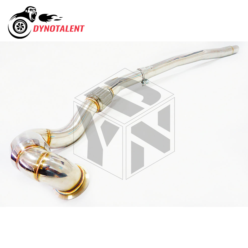 Dynotalent 3'' Turbo Stainless Downpipe with 200cell cat  SS304 for A3 S3 8V TT MK7 R 2.0T 2014+