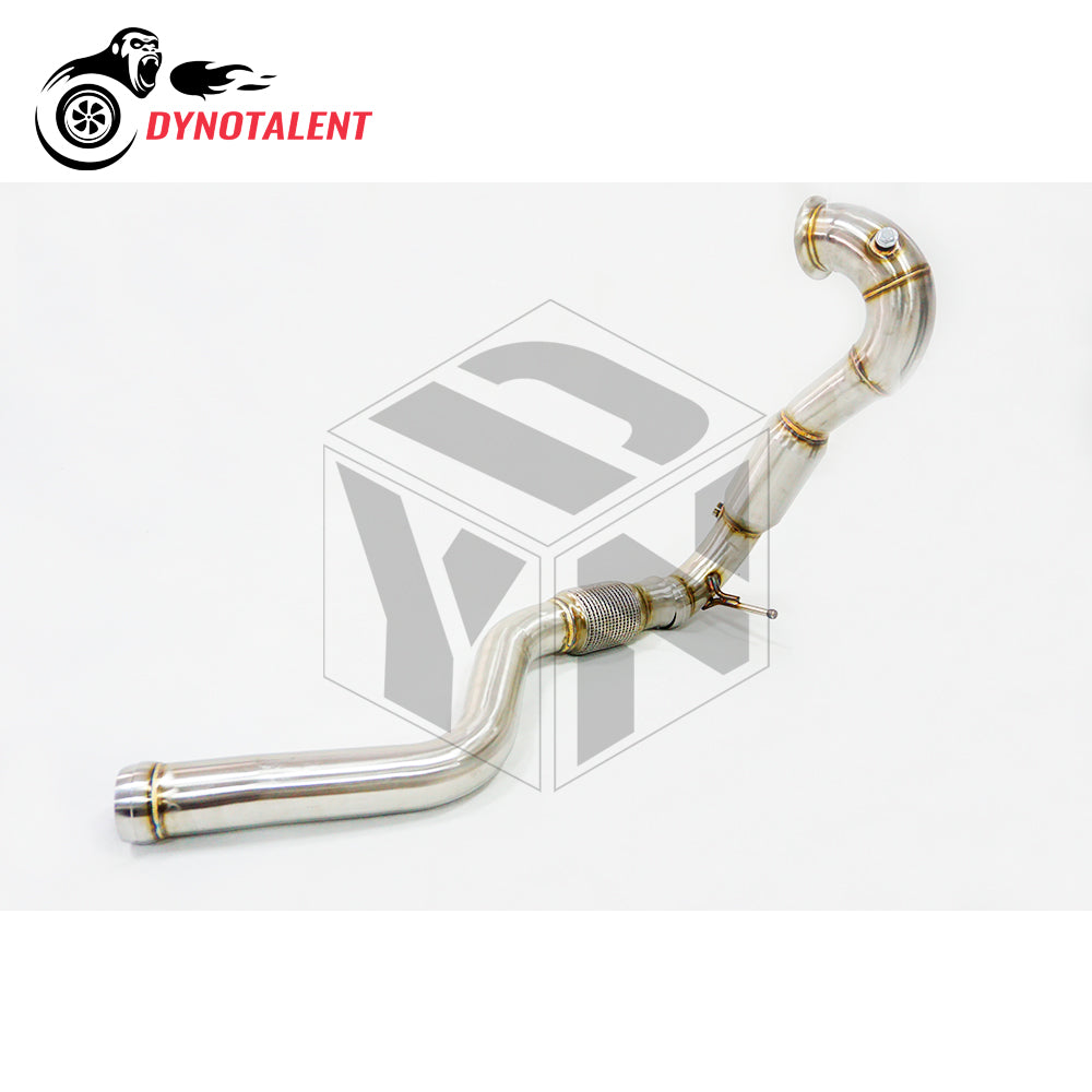 Dynotalent 3'' Turbo Stainless Downpipe with 200cell cat  SS304 for A3 S3 8V TT MK7 R 2.0T 2014+