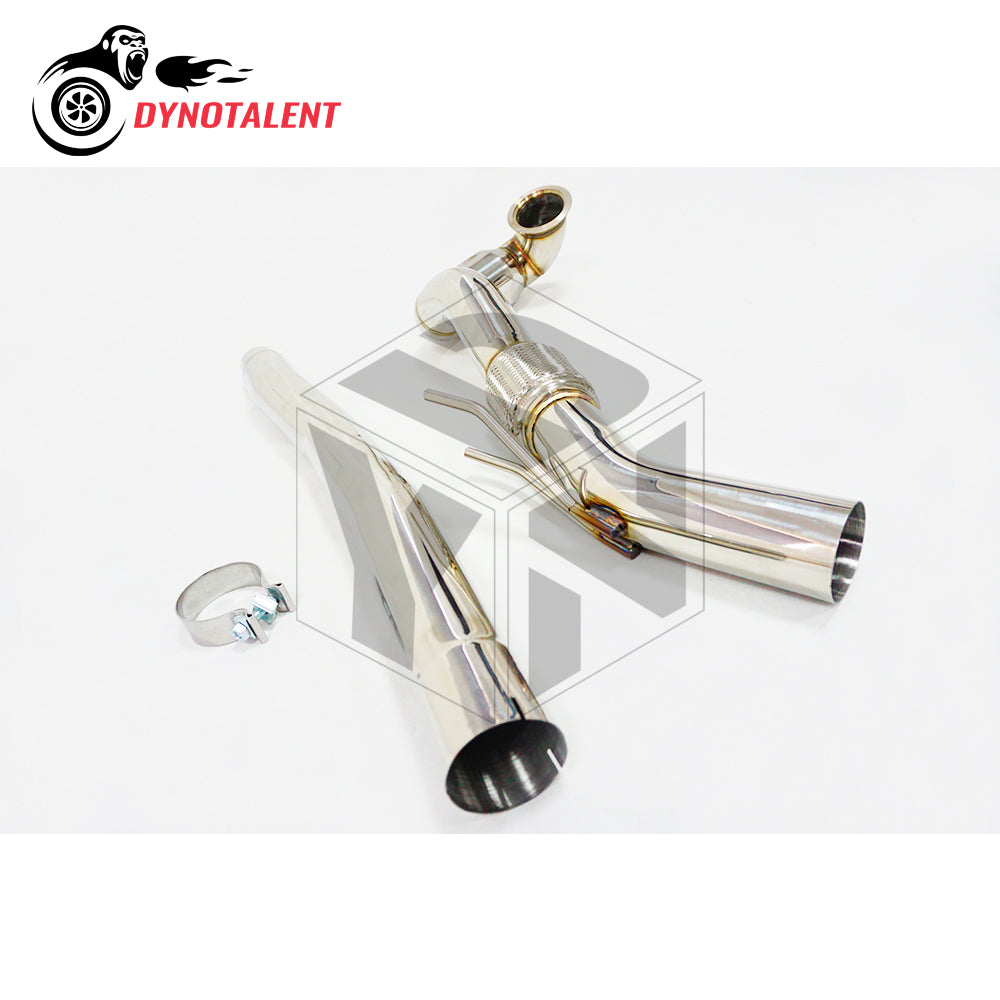 Dynotalent 3'' Turbo Stainless Downpipe with 200cell cat  SS304 for A3 S3 8V TT MK7 R 2.0T 2014+