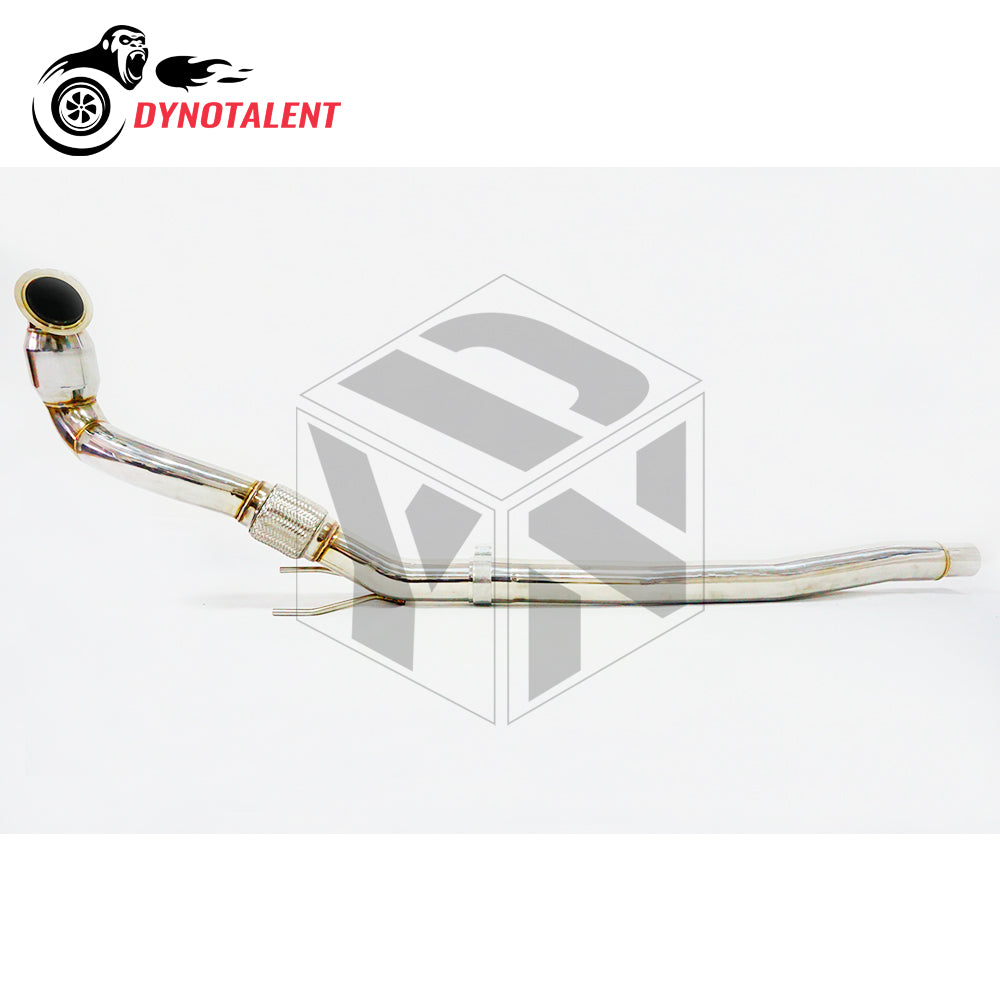 Dynotalent 3'' Turbo Stainless Downpipe with 200cell cat  SS304 for A3 S3 8V TT MK7 R 2.0T 2014+