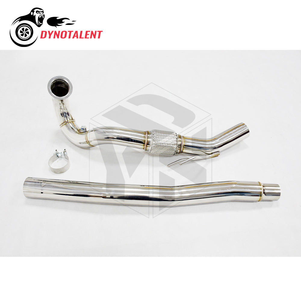 Dynotalent 3.0'' SS304 Stainless Catless Turbo Downpipe for A3 S3 8V TT / MK7 R 2.0 TFSI 2014+