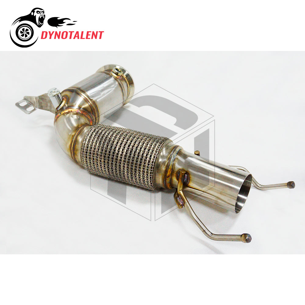 Dynotalent SS304 Downpipe With 200cell Sport Cat WIth Adapter FOR MINI COOPER S MK3 F56 2.0T 2014+