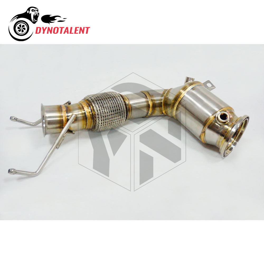 Dynotalent 3.5'' Exhaust Catless SS304 Downpipe For B48 MK3 F56 Min i Co oper S JCW 2.0T 2014-2018